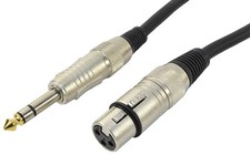 XLR female to 1/4" Stereo Jack