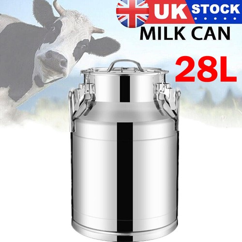 28l stainless steel milk can - steel,