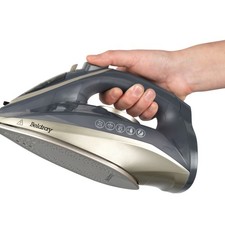 Beldray Cordless Steam Iron 2-in-1 Ceramic Soleplate 230ml 2600W Titanium