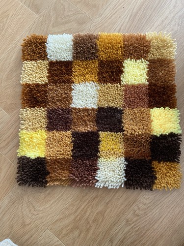 Handcrafted latch hook cushion - handcrafted,