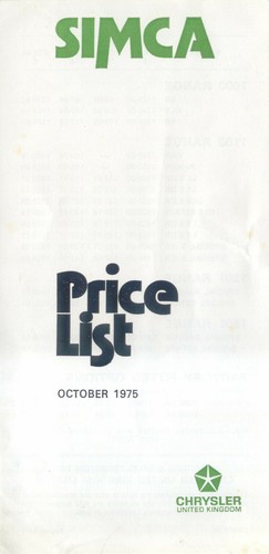 Original price list - uk,