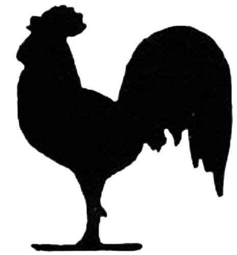 Large steel rooster cockerel - steel,