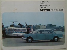 Austin 3 Litre De-Luxe Saloon Sales Brochure Pub No. 2488 Oct. 1968 STAINED