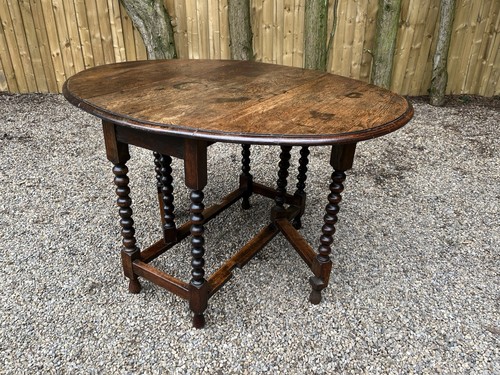 Antique turned oak barley - oak,