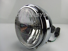 New CHROME 8" Headlight For Yamaha XJR400 XJR1200 XJR130 Glass H4 60/55w Halogen