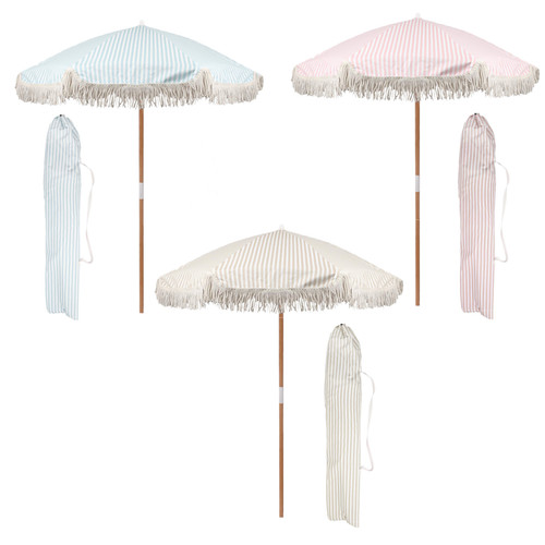 Wooden garden parasol - wooden,