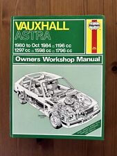 Vauxhall Astra - 1980-83 - Haynes Owners Workshop Manual incl GTE & Bedford Van