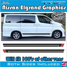 NISSAN ELGRAND Camper Side Stripes Decals Stickers Van Motorhome Graphics  026