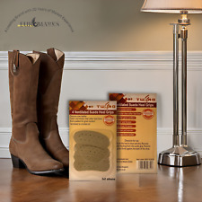 4 BEIGE SUEDE HEEL GRIPS ONE SIZE UNISEX COMFORT PROTECTORS FOOT BOOT SHOE PADS