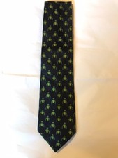 Anthony Corey Equestrian Horse Racing Silks and Cap Pattern Dark Blue Silk Tie