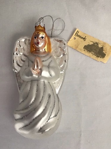 Vintage harrods glass angel - vintage,
