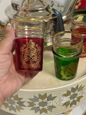 Set of 12 Luxurious Moroccan Tea Cups 