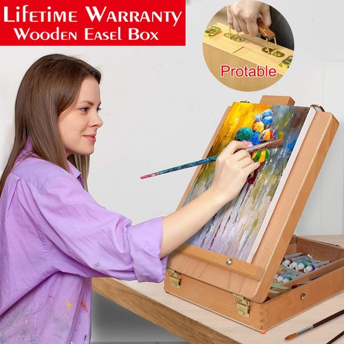 Wooden easel artist painting - wooden,