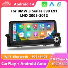 10.25" Multimedia Radio Navigation Android for BMW E60 E61 E90 E91 CCC 4+64GB BT