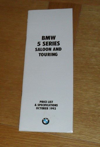 Bmw series e34 price - series, spec