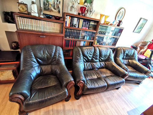 Genuine italian leather sofa - leather,