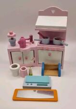 ELC Wooden Dolls House Furniture Rosebud Cottage Bundle..