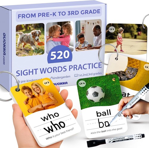 520 sight words - words, dry