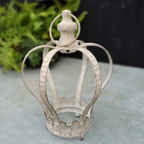 Large cream wrought iron crown - cream,