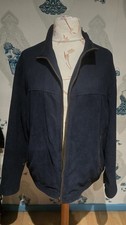 mens soft feel blue moleskin effect harrington style jacket, M&S Italian, 2xl