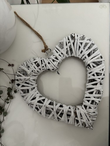Wicker heart hanging - wicker,