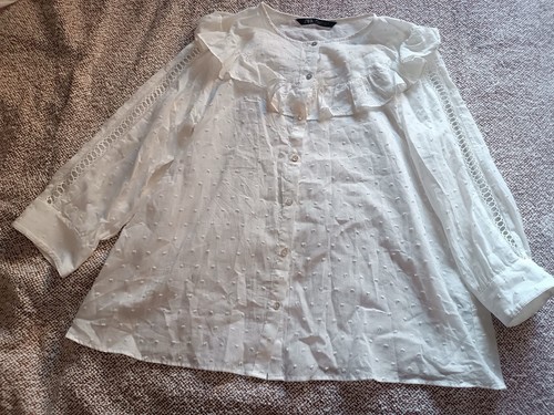 Zara white lace ruffle - lace,