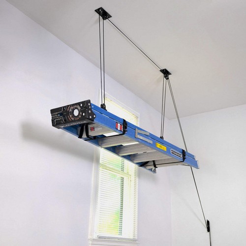 Ladder hoist holds - ladder, up