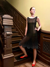 Vintage 1920's black silk