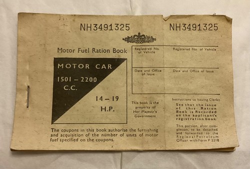 Motor fuel ration book - motor,