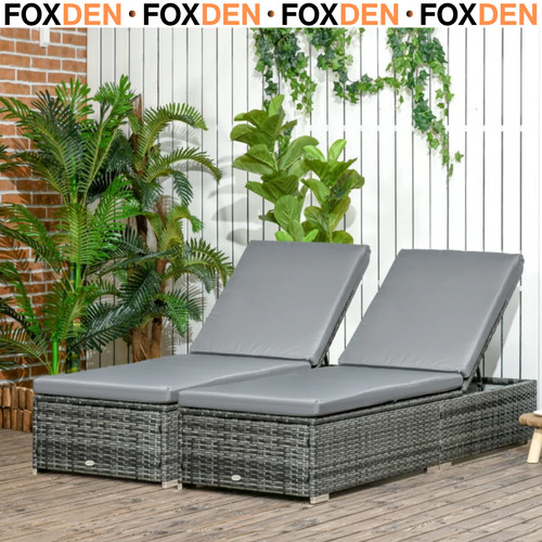 Set rattan sun loungers - set, of