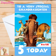 Personalised Ice Age Card Birthday Inspired Mani Diego Sid Possom Drift Meltdown