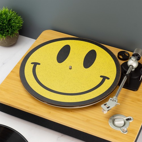 Smiley face record player slip - smiley,