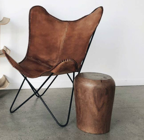 Leather butterfly chair - butterfly,