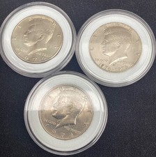 3 Kennedy Half dollars