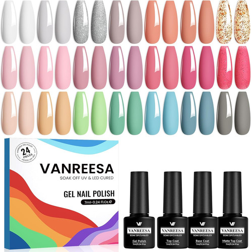 Gel nail polish set - nail, 24