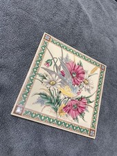 Bird and Flower Vintage Tile