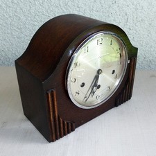 ANTIQUE ENGLAND HAC MANTEL CLOCK WESTMINSTER CHIME RUNS