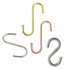 S Hooks Hanging Kitchen Meat Pan Utensil Clothes Hanger Zinc, Brass or Copper