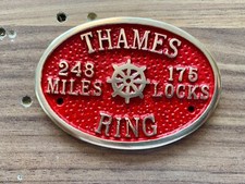 Thames Ring Brass Plate Sign