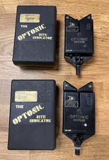 Efgeeco OPTONIC Fishing Bite Alarms CARP BREAM TENCH 1980S COMPACT X 2