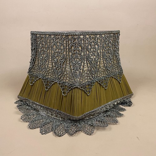 Silk lampshade vintage pleated - lampshade,