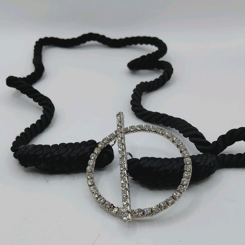 Black rope belt with - black, a
