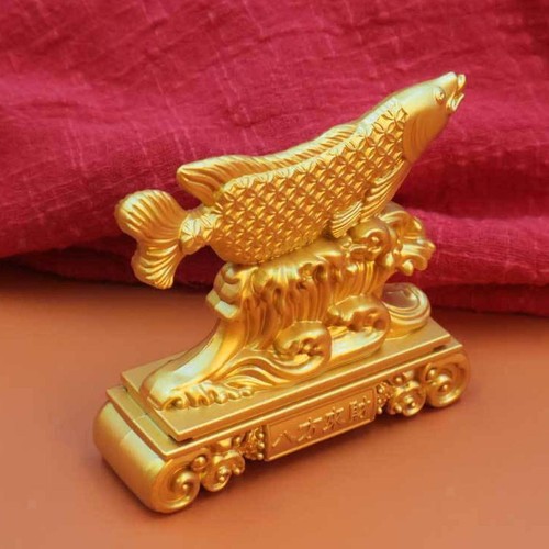 Luxury gold fish figurine - fish,