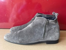Frank Wright Men's Grey Leather Suede Zip Ankle Boot Size 9 A11