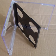 2 x Double CD Jewel Case With Black Tray *HIGH QUALITY NEW*