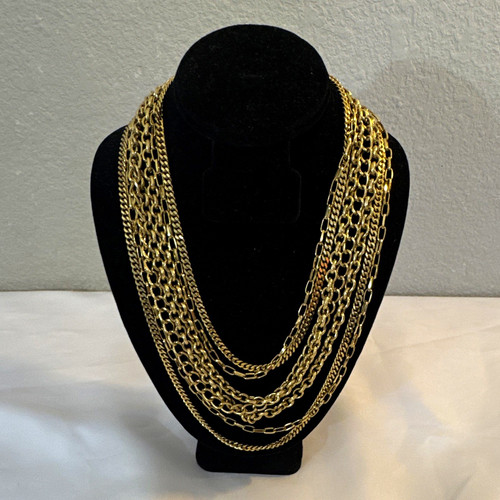 Gold tone multi strand - gold,