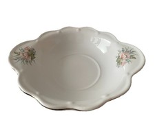Maryleigh Pottery Vintage Floral Wash Bowl with Pedestal/Foot and Handles