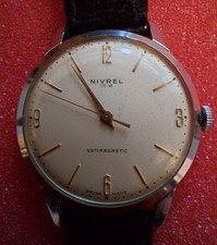 vintage NIVREL 1950s swiss watch, manual wind, working.