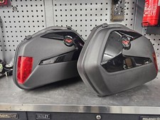 Universal Motorcycle Side Box Cases Hard Saddlebags pannier set luggage kit