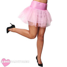 SHORT LIGHT PINK UNDERSKIRT NET TUTU 1950S FANCY DRESS COSTUME ACCESSORY NETTED
